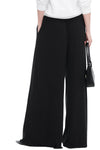 High Torsion Wide Leg Pull On Pant in Black