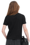 High Torsion Short Sleeve Crew Neck Tee in Black
