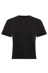 High Torsion Short Sleeve Crew Neck Tee in Black