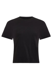 High Torsion Short Sleeve Crew Neck Tee in Black