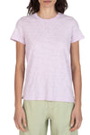 Slub Jersey Schoolboy Crewneck Tee in Violet Breeze