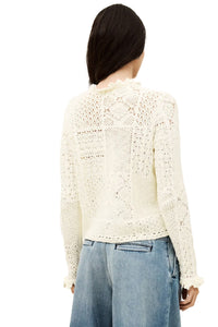 Soria Knit Cardigan in Ecru