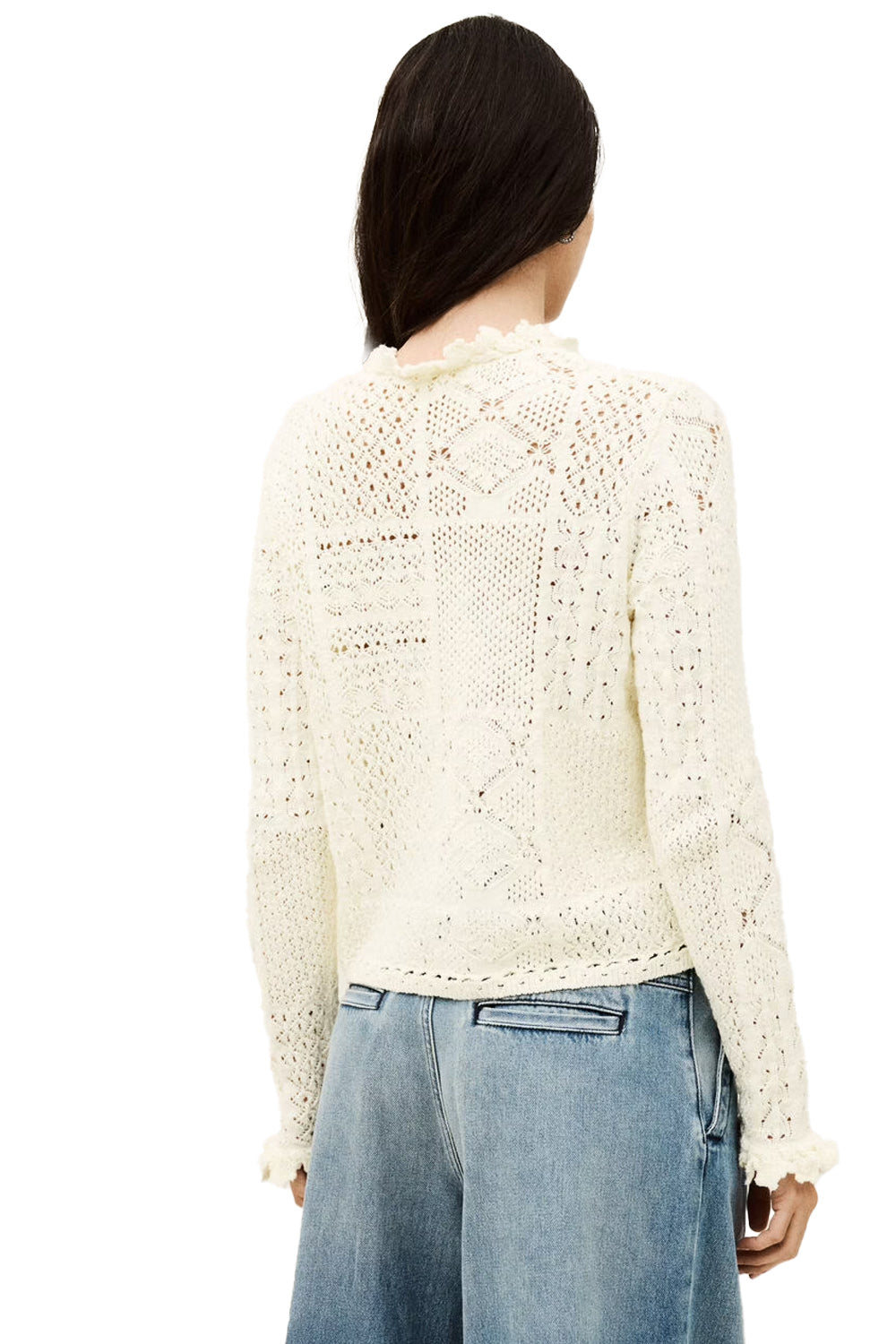 Soria Knit Cardigan in Ecru