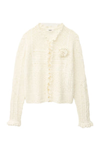 Soria Knit Cardigan in Ecru
