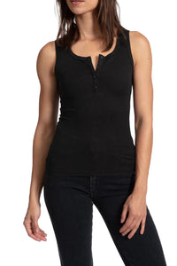 Henley Tank in Black