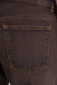 Low Rise Straight in Distressed Brown