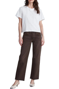 Low Rise Straight in Distressed Brown