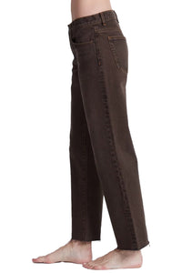 Low Rise Straight in Distressed Brown