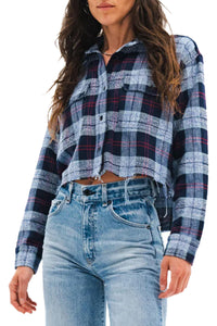 Crosby Flannel in Navy Plaid