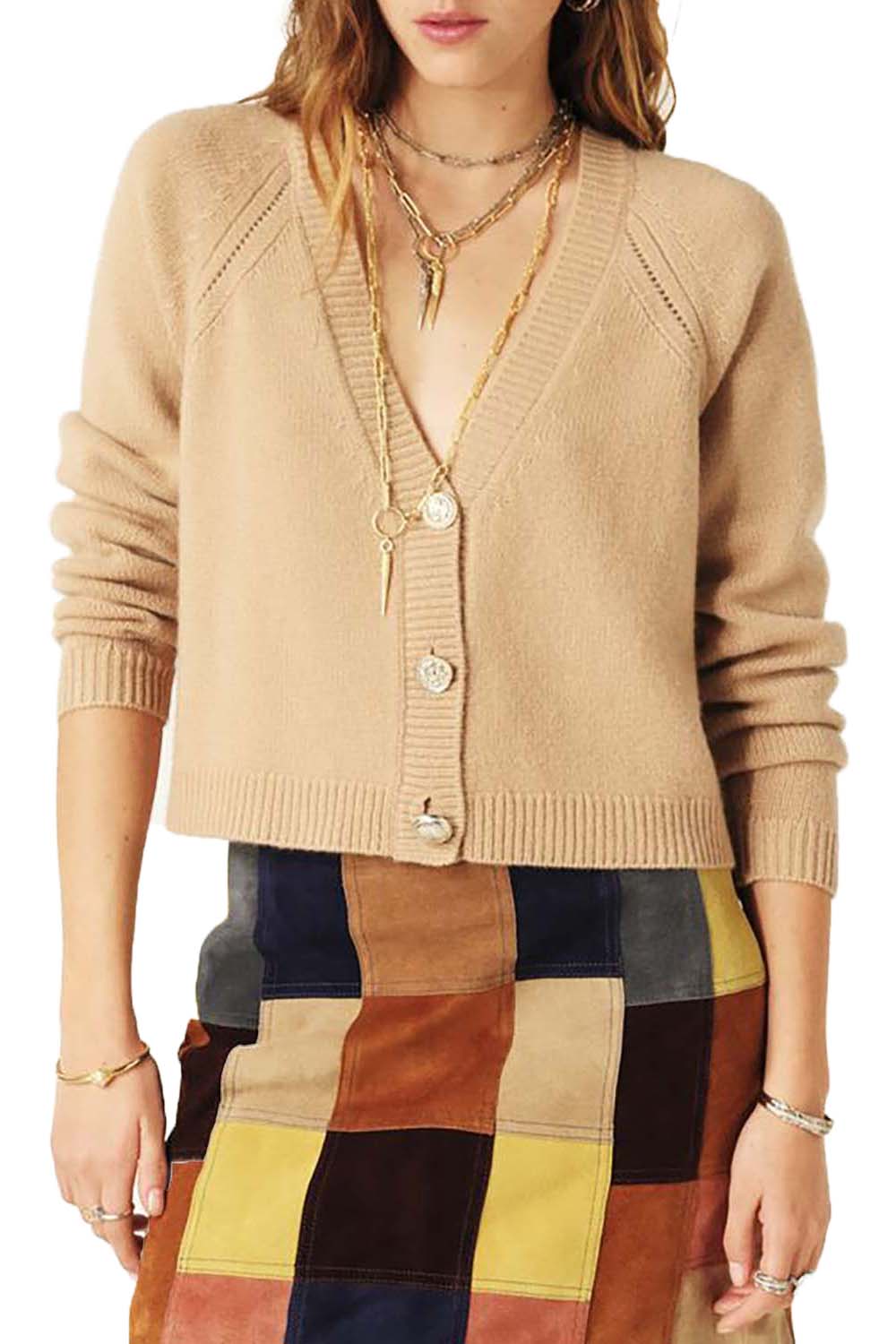cristaseya CAMEL MAXI CARDIGAN black - メルカリ