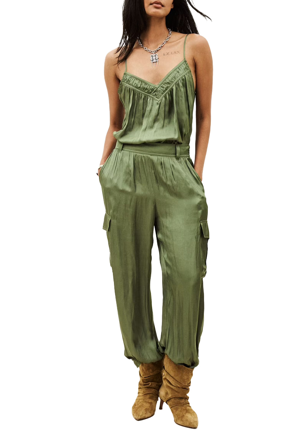 Clovis Cami Top in Kaki