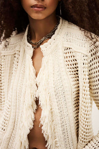 Bianca Knit Cardigan in Ecru
