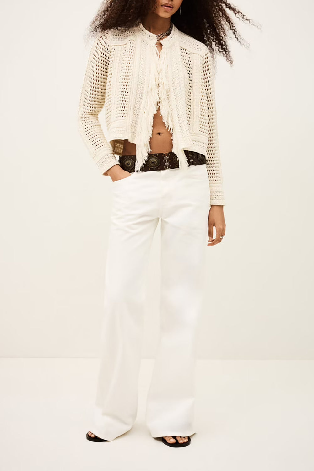 Bianca Knit Cardigan in Ecru