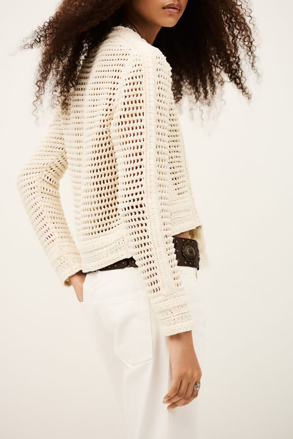 Bianca Knit Cardigan in Ecru