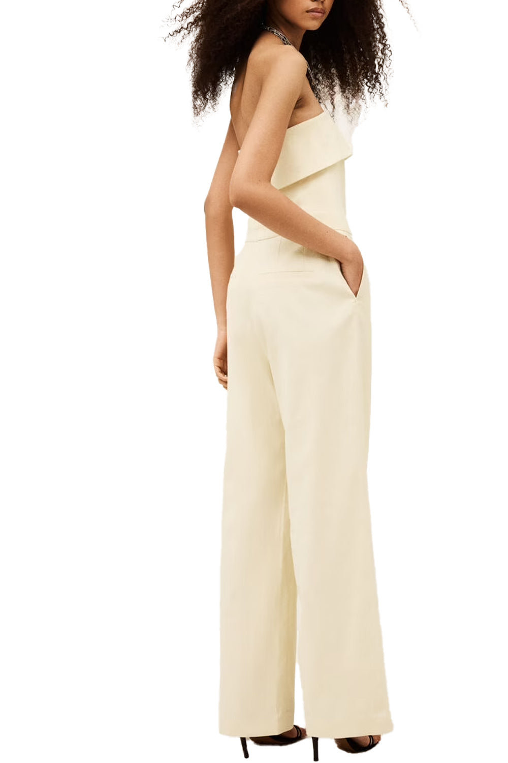 Cenelia Bustier Jumpsuit in Vanille