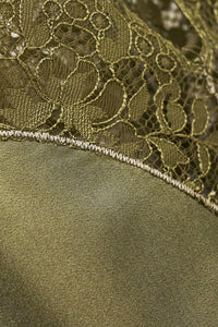 Corina Satin Cami Top in Green