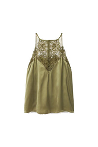 Corina Satin Cami Top in Green