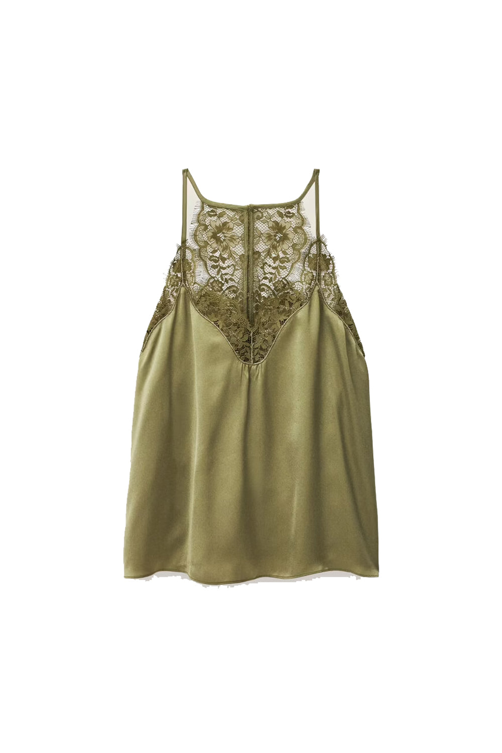 Corina Satin Cami Top in Green