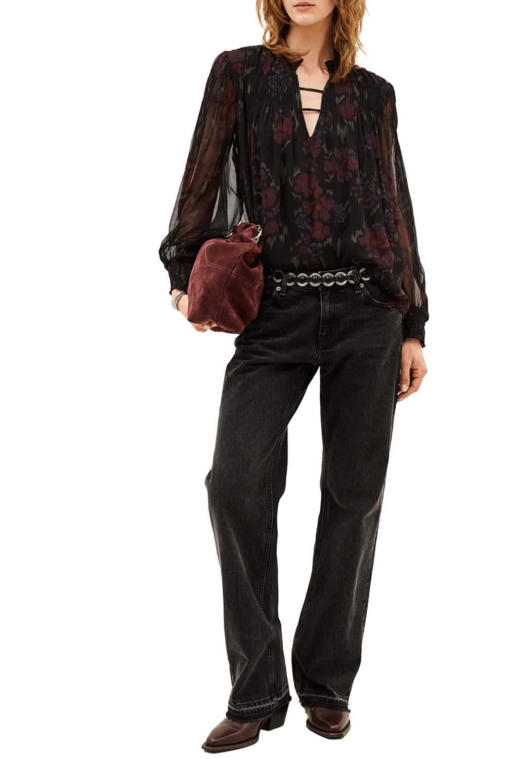 Douche Blouse in Black
