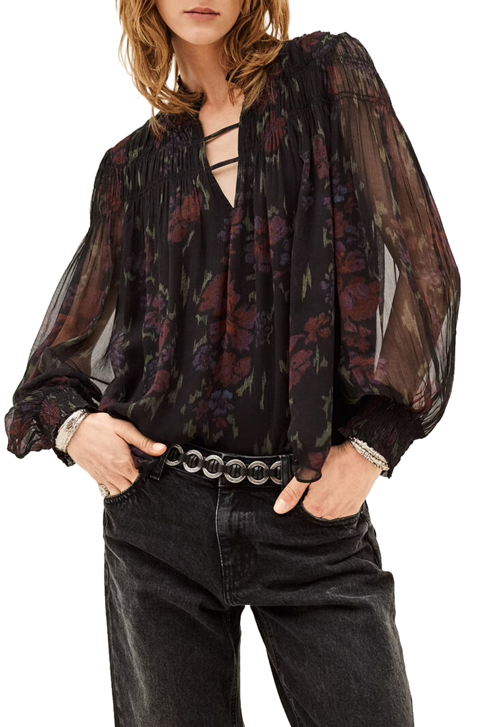 Douche Blouse in Black