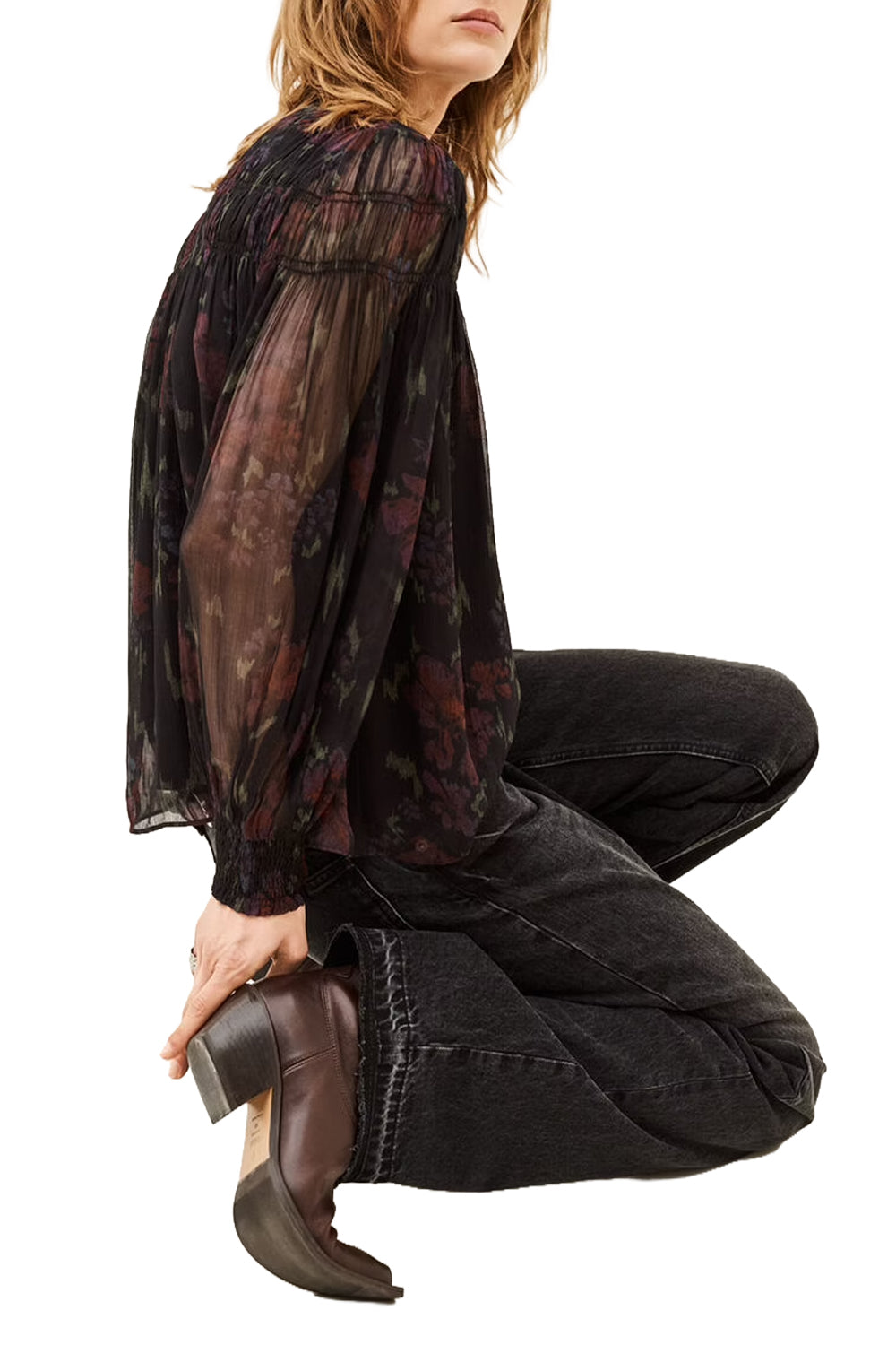 Douche Blouse in Black
