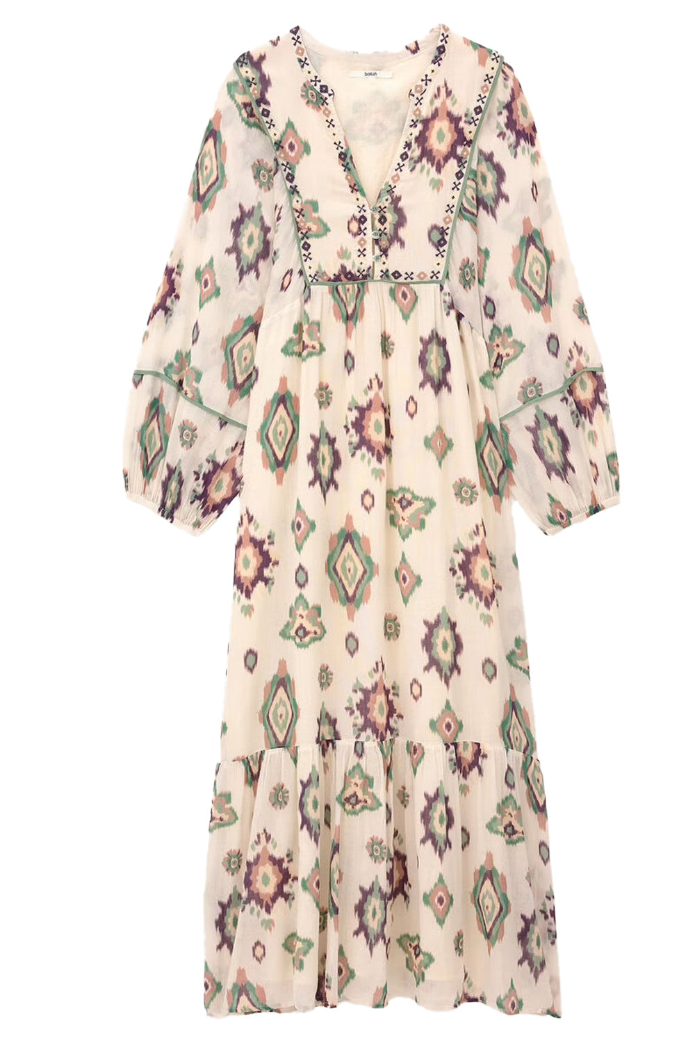 Oelia Midi Dress in Ecru