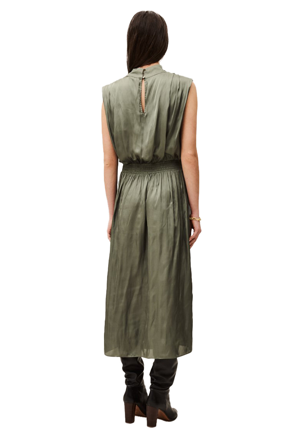 Celea Midi Dress in Kaki