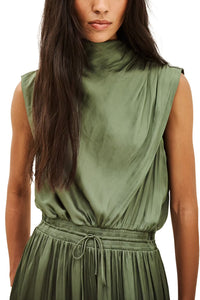 Celea Midi Dress in Kaki