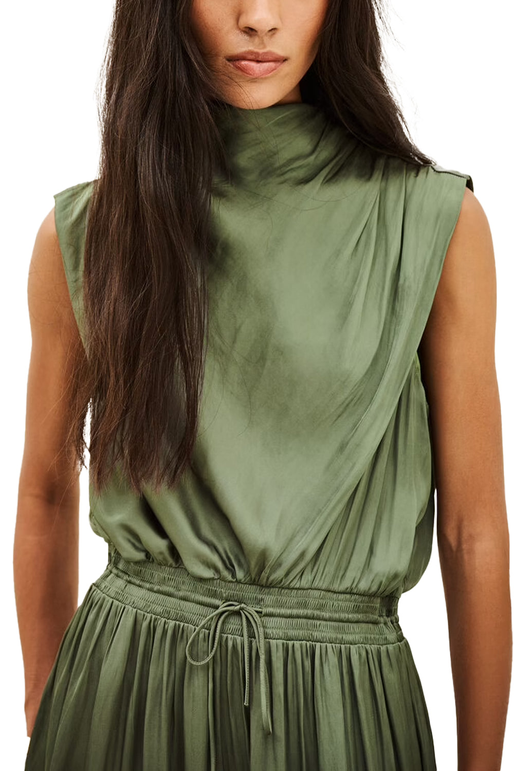 Celea Midi Dress in Kaki