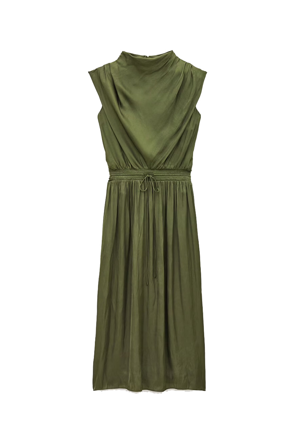 ba&sh Women's Celea Draped Midi Dress - Green - Size 3/L