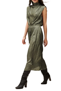 Celea Midi Dress in Kaki
