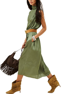 Celea Midi Dress in Kaki