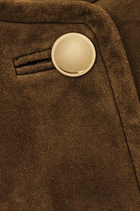 Mella Cropped Suede Jacket in Terre
