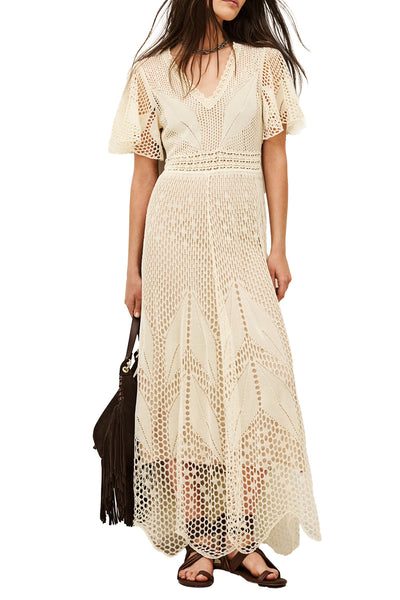 Umia Crochet Dress in Vanille – Krista K Boutique
