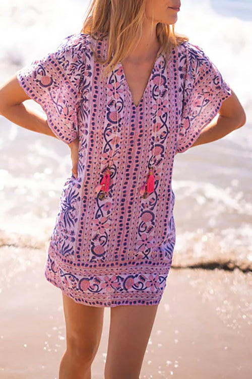 Angel Kaftan Mini Dress