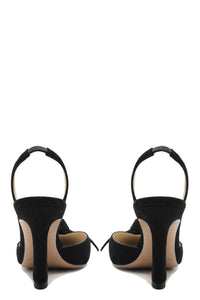 Clarita Slingback 85 in Black Suede