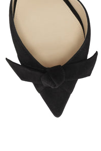 Clarita Slingback 85 in Black Suede