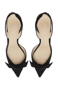 Clarita Slingback 85 in Black Suede