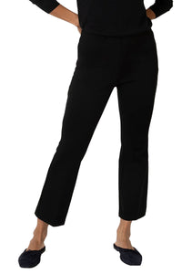 Faye Flare Cropped Pant in Black