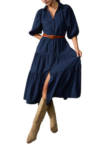 Antigua Dress in Navy