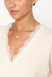 Ava Lace V Neck Sweater
