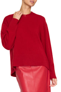 Onda Crewneck Sweater in Crimson