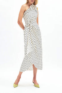 Charlotte Polka Dot Dress in Ivory Noir