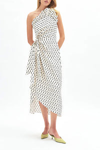 Charlotte Polka Dot Dress in Ivory Noir