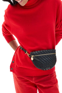 Petite Fanny in Black Woven Zig-Zag