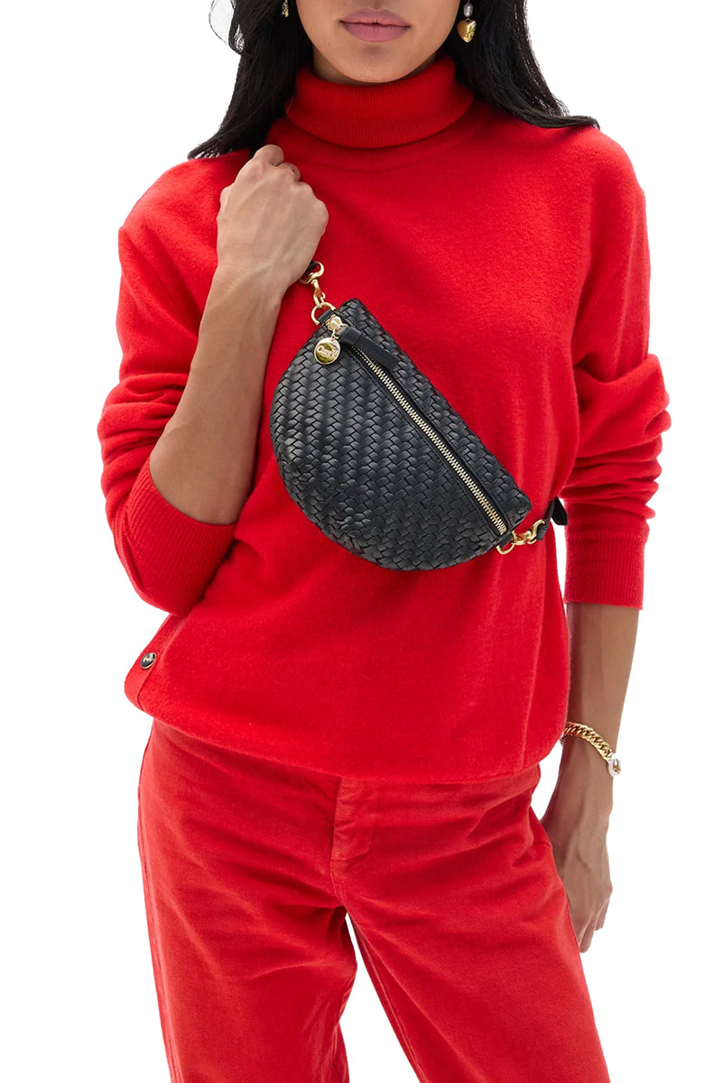 Petite Fanny in Black Woven Zig-Zag