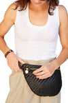 Grande Fanny in Black Woven Zig Zag