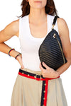 Grande Fanny in Black Woven Zig Zag