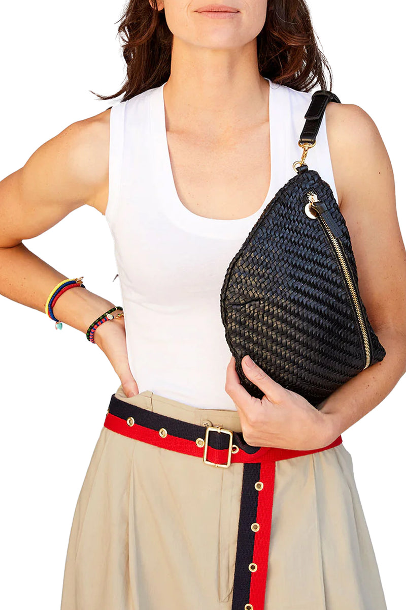 Grande Fanny in Black Woven Zig Zag