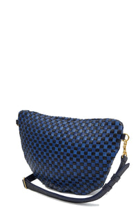 Grande Fanny in Dark Blue Woven Checker